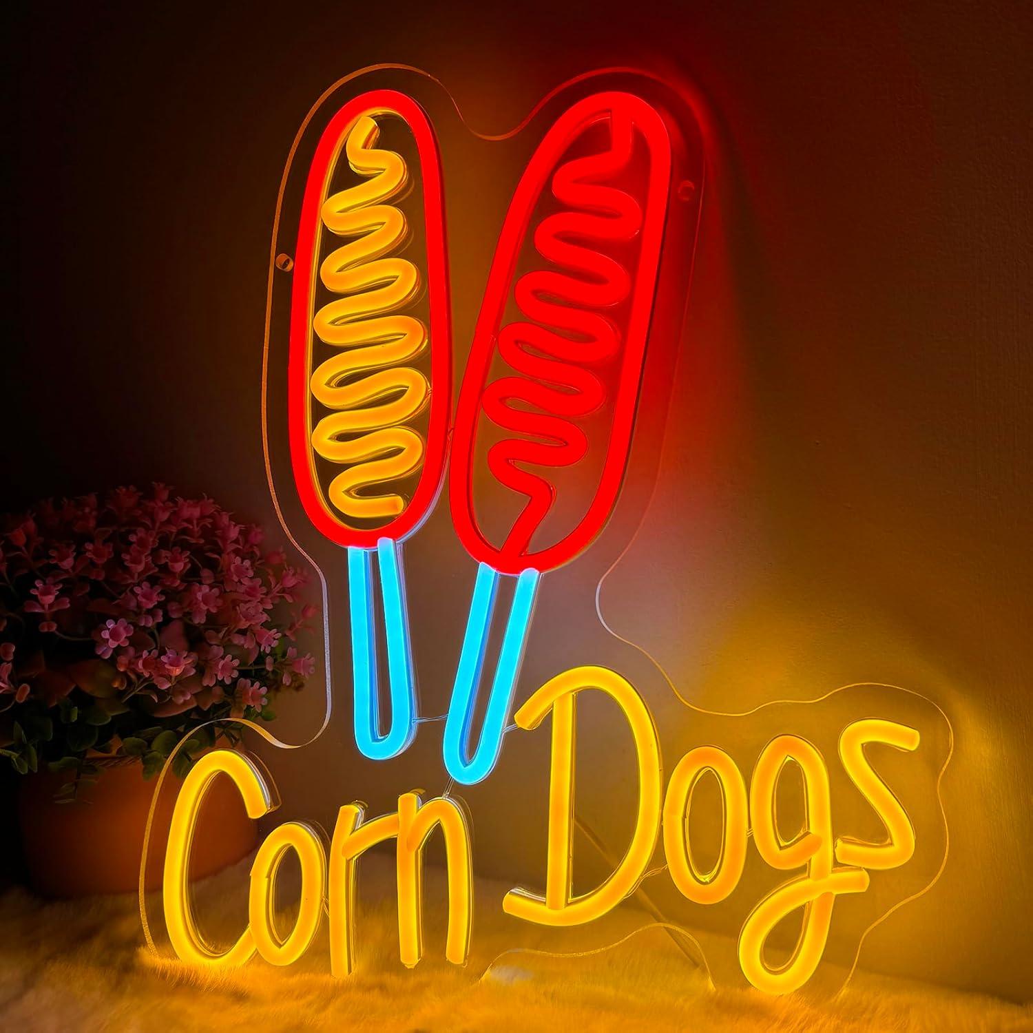 Neon Sign Party - Corn Dog Neon Sign Snack USB