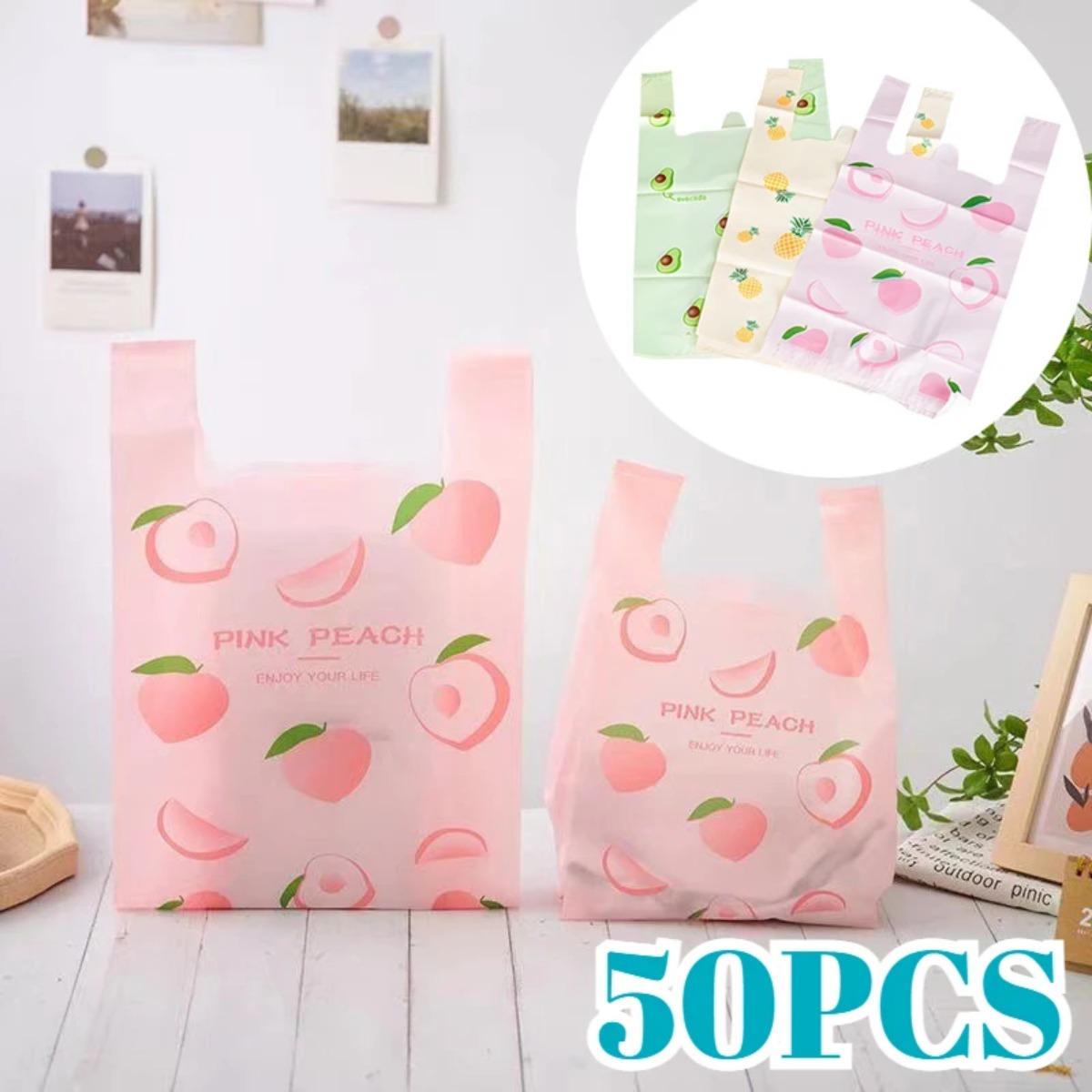 50PCS Cute Fruit Pattern Plast - огляд і ціна Event Party Shop