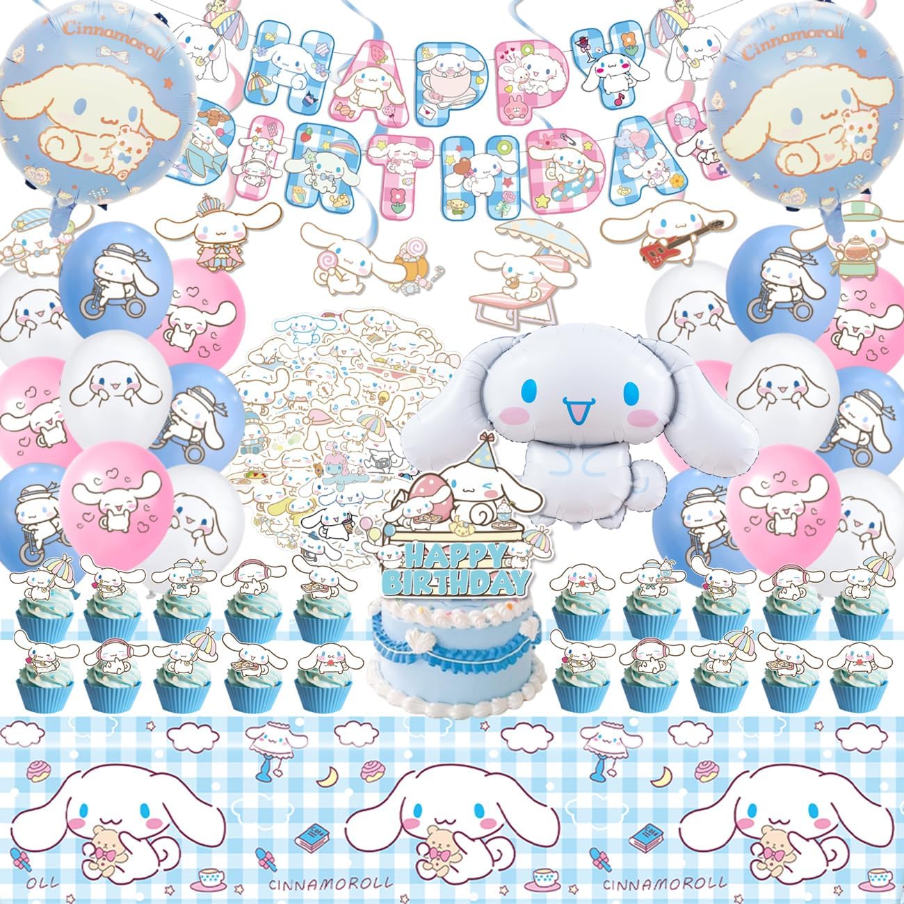 Cartoon Cinnamorolled Birthday - огляд і ціна Table Cloth Disposable