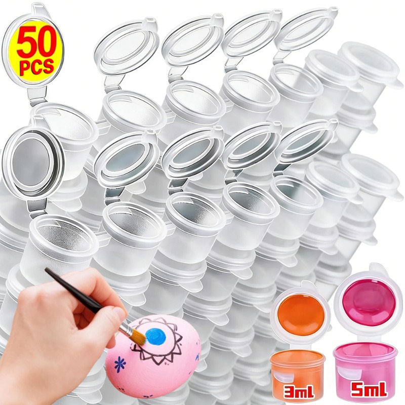 10/30/50PCS Empty Paint Pots M - огляд і ціна Plastic Cup 50Pcs