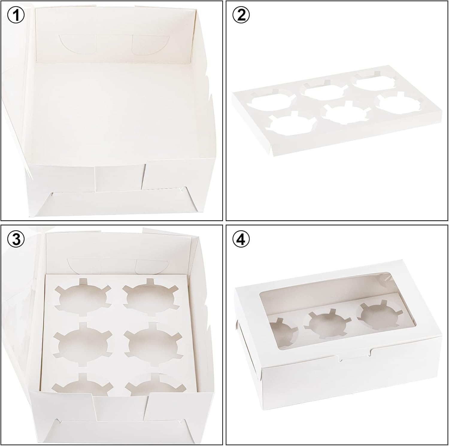 Cupcake Boxes with Clear Windo - огляд і ціна Event Party Box