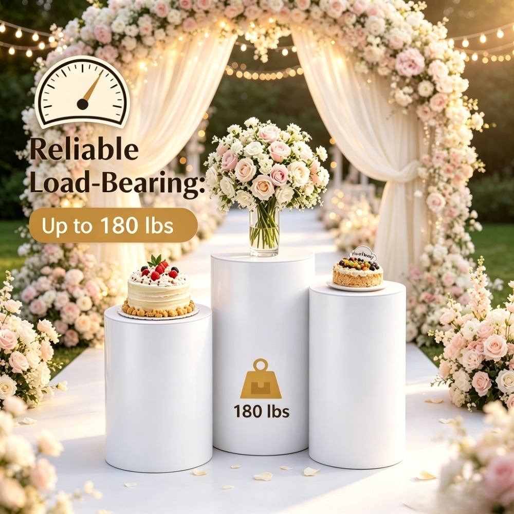 3/5Pcs White Cylinder Pedestal - огляд і ціна Event Party
