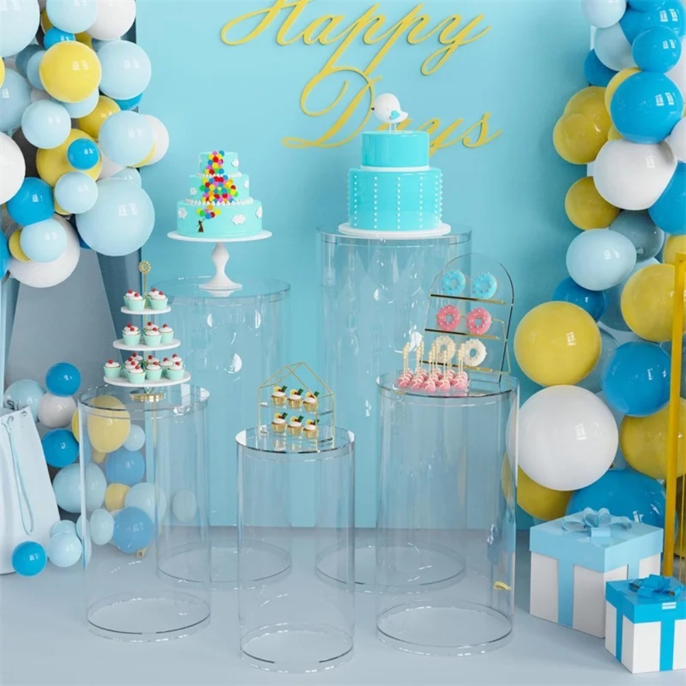 3/5Pcs White Cylinder Pedestal - огляд і ціна Event Party