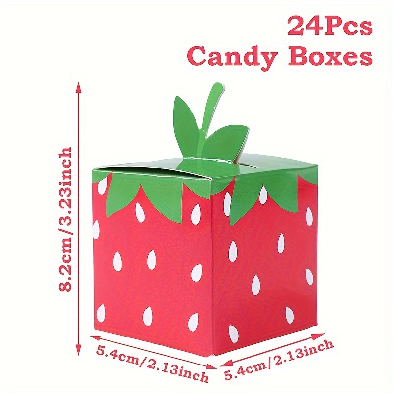 12/24PCS Sweet Fruit Strawberr - огляд і ціна Event Party Box