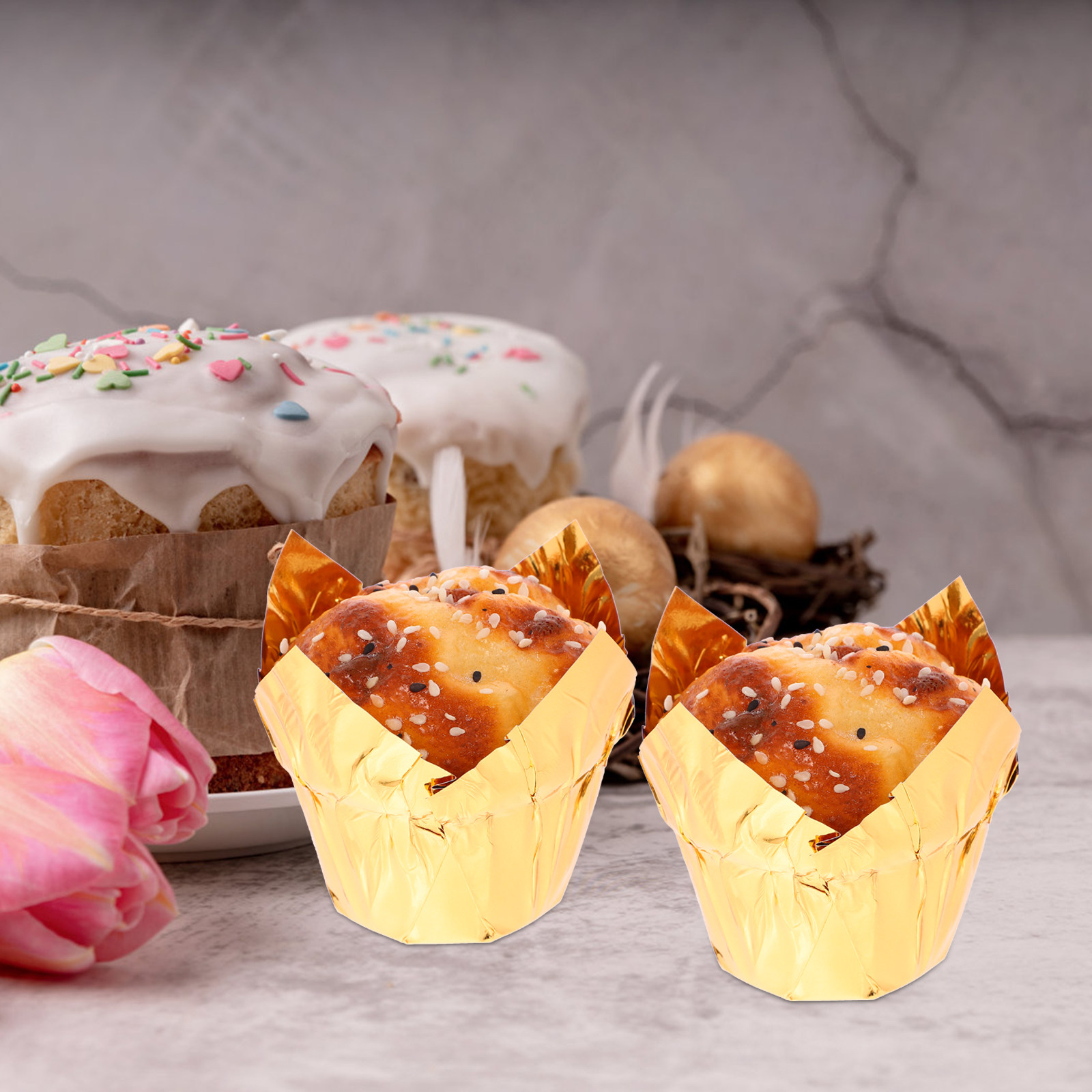 50Pcs Muffin Cup Heat-Resistan - огляд і ціна Plastic Cup 50Pcs