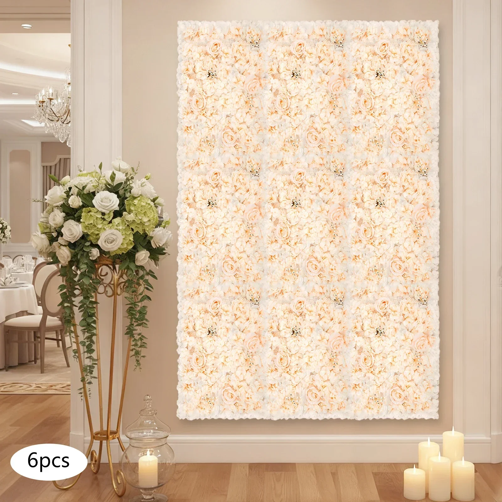 6 PCS 60*40cm Artificial Flowe - огляд і ціна Flower Wall Panel