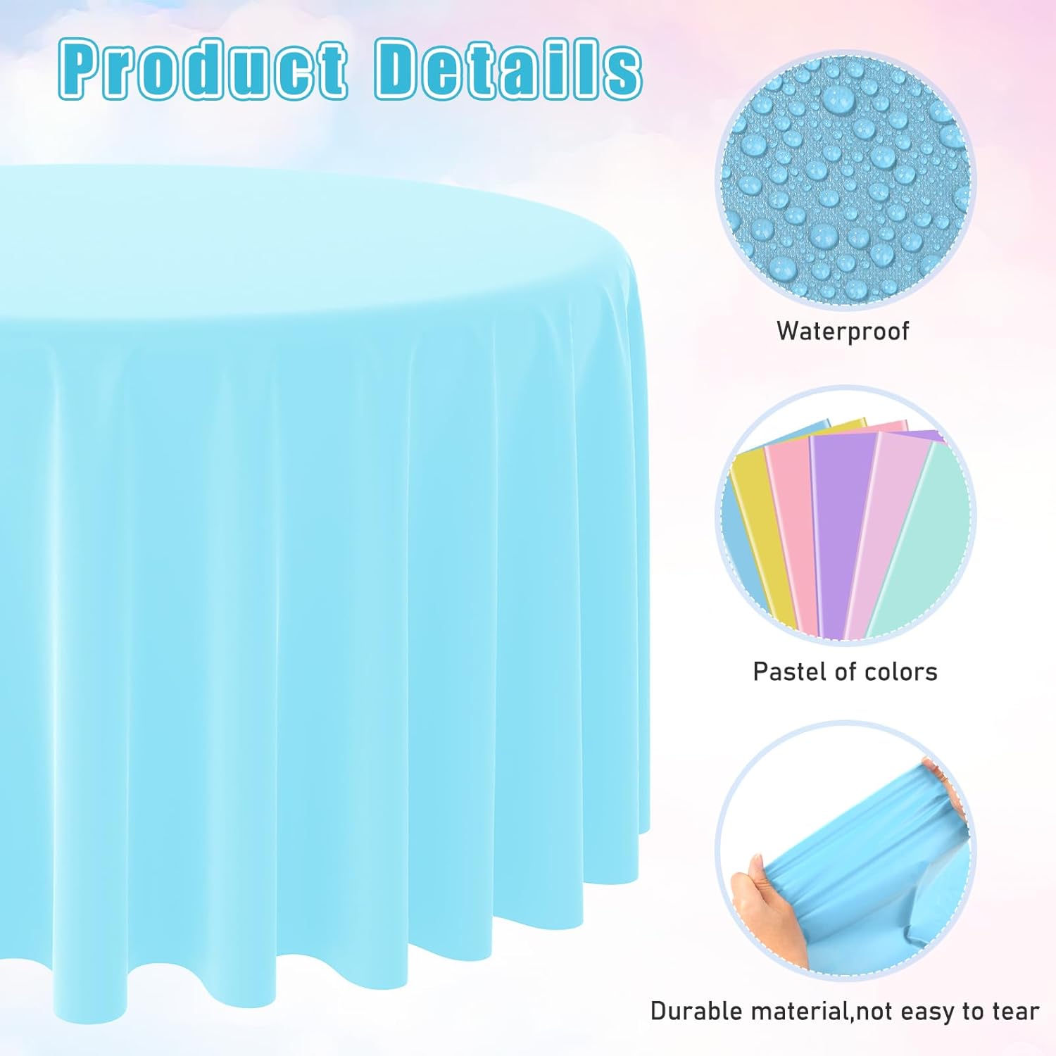 Disposable Round Solid Color T - огляд і ціна Table Cloth Disposable