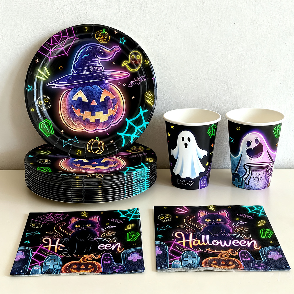 Halloween Party paper Plates N - огляд і ціна Table Cloth Disposable