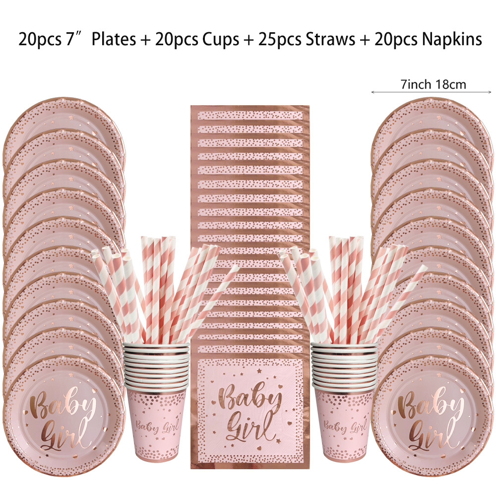 Rose Gold Party Disposable Tab - огляд і ціна Paper Straw Color