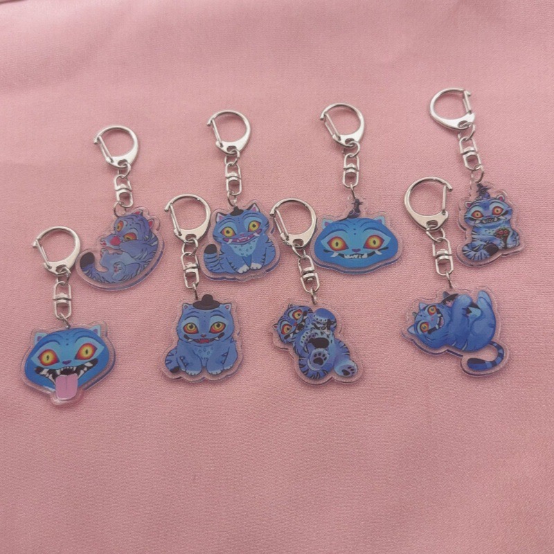 8pcs acrylic cute cat keychain - огляд і ціна Event Party