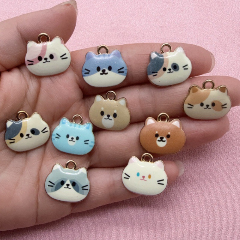 12pcs Printed Cat Head Alloy D - огляд і ціна Event Party